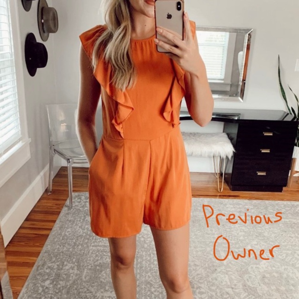 Sugarlips | Silky Romper | Orange | Medium (fit me ok at XS/S) | Thanksgiving 🦃